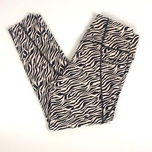 Tan Zebra Print Victoria Secret Work Out Leggings